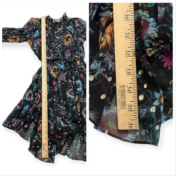 Ulla Johnson Anais Dress in Black Iris,   Size 0, ‎ Silk  New with tags - Picture 16 of 16